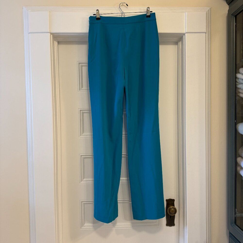 Alice + Olivia Turquoise Wide Leg Pants - Picture 3 of 9